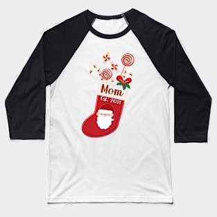 FIRST CHRISTMAS AS A MOM QUOTE DESIGN MAKES A CUTE SHIRT, MUG, GREETING CARD Baseball T-Shirt